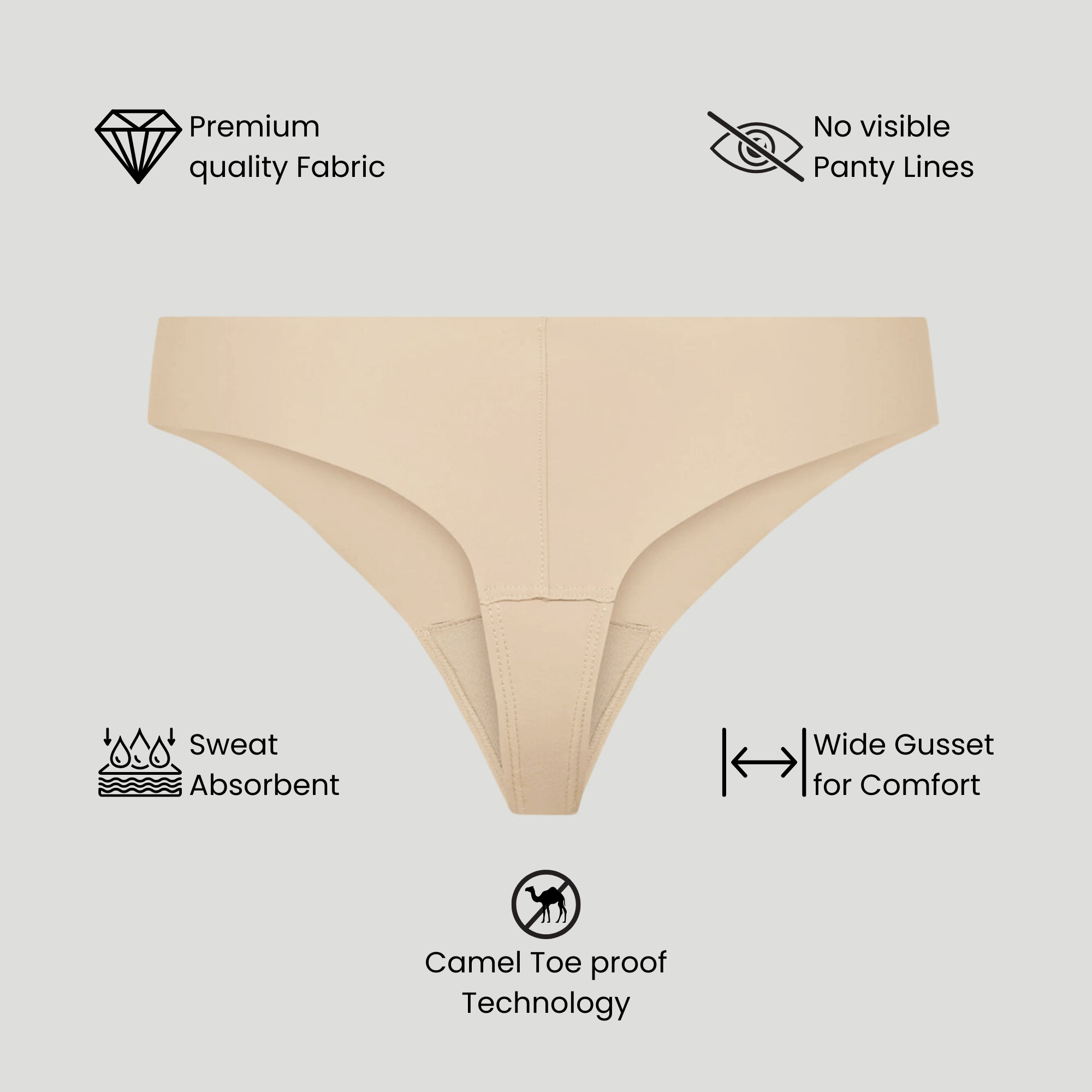Nuda™ Invisible Camel Toe Thong