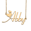 Personalized Abby Name Necklace